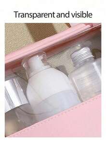Transparent PVC Makeup Bag, Letter Makeup Bag, Waterproof Travel Makeup Bag, Letter Zipper Waterproof Makeup Organizer Bag, Portable Cosmetic Travel Bag With Handle, Makeup Organizer Bag, Suitable For Travel Toiletries, Travel Essentials, Cruise Essentials, Travel Accessories, Bathroom Storage, Jewelry Storage, Lipstick Storage, Nail Polish Storage, Easter Gift, Bridesmaid Gift, Mother's Day Gift, Women Gift