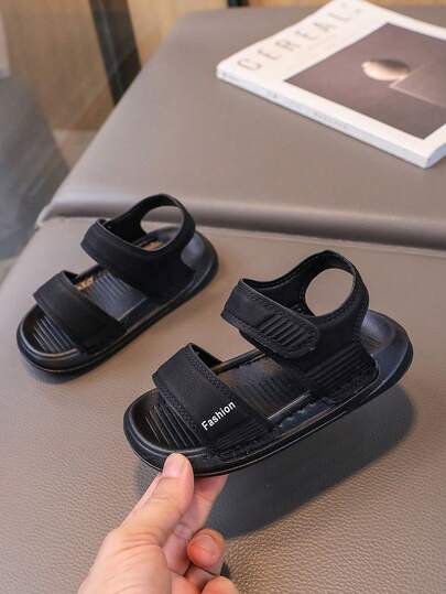 Sandálias casuais de verão, sandálias de praia, sandálias de bebê, sola macia, design minimalista, confortáveis e macias