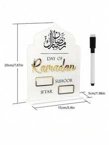 1 Acrylic Castle Calendars - DIY Date Change Function, Perfect For Holiday Celebrations, Home Decor, Parties, And Desktop Displays - Multicolor - View 2