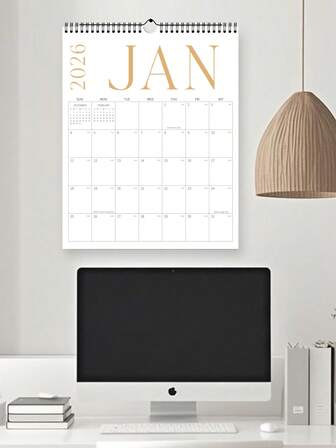2026 Calendar - January 2026 To June 2027, A3 Minimalist Monthly Calendar, Large Date Boxes For Easy Recording And Planning, Includes US Holidays, Suitable For School, Home, Office, Home Decor, Office Supplies, 2026 New Year Gift, Unisex