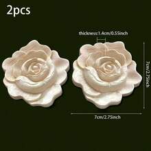 2 pezzi Applique decorative in legno intagliato stile europeo non dipinte, motivo in rilievo elegante europeo, adatte per la decorazione della casa - porte, finestre, armadi, ingressi, letti, pareti d'accento, decorazione fai-da-te, 45 x 10 cm