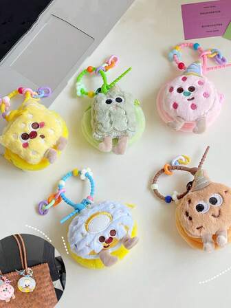 1 st söt tecknad förvaringsväska tillbehörspaket dopamin enkel förvaringsväska för hörlurar flicka plånbok söt plyschdekoration hänge smyckesväska nyckelväska miniväska söt väska hängande, lämplig för smycken, hörlurar, växel, nycklar, datakabelladdare och andra små föremål, universitets studenthem reseförvaringsväska viktig, julklappar, juldekorationer, höstklappar, festivalklappar perfekt val