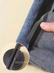 1 rouleau de ruban adhésif pour ourlet de vêtements et pantalons, disponible en plusieurs tailles, longueur ajustable sans couper, convient pour les pantalons, jeans et autres vêtements - Multicolore - Voir 2