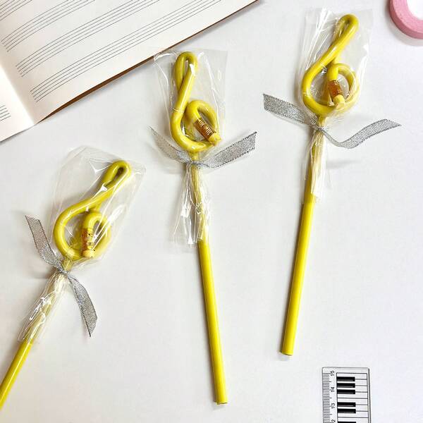 5pcs Creative Musical Note Shaped Pencils, Minimalist Multi-Purpose, Unique Music-Themed Stationery, Student Gifts