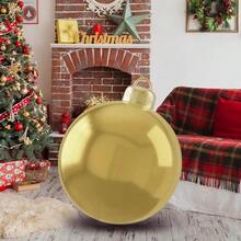 60cm/23.6in Inflatable Christmas Ball, PVC Inflatable Christmas Decoration Ball, Outdoor Inflatable Decor For Christmas, Suitable For Indoor, Yard, Porch, Lawn (Red) - Multicolor - View 13
