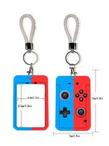 1pc ABS Game Controller Shaped Fashionable Keychain Pendant, Bag Charm, ID/Card Holder, Suitable For Gifts And Daily Use - Multicolor - View 3