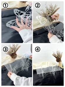 1pc Clear Acrylic Square & Round Cake Stand, Party & Buffet Display Rack For Cups, Cupcakes, Desserts, Storage Tray