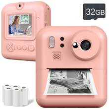 Instant Print Camera New 1080P HD Instant Print Digital Camera With Printer Paper SD Card And Printer Paper HD Dual Camera For Video Recording, Photography Beginners,Gift For Couples & Friends (1300mAh Rechargeable)-Birthday New Year Halloween - ZSK-多色 - 查看 16