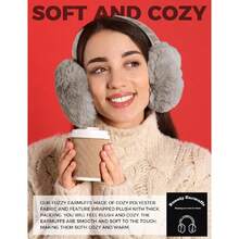 Ear Muffs Winter Women Men Soft Earmuffs Cute Ear Covers Cold Weather Fluffy Ear Warmers Headband Winter Accessories,26339495 - 卡其色 - 查看 5
