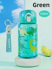 1PC 550ML Cartoon Cute Animal Pattern High-Value Water Cup With Bounce Cover Design, Anti-Fall And Leak-Proof Durable Transparent Water Bottle, Outdoor Sports Travel Portable Water Bottle, Outdoor Sports, Travel, Daily Household, Back To School Supplies - Multicolor - View 16