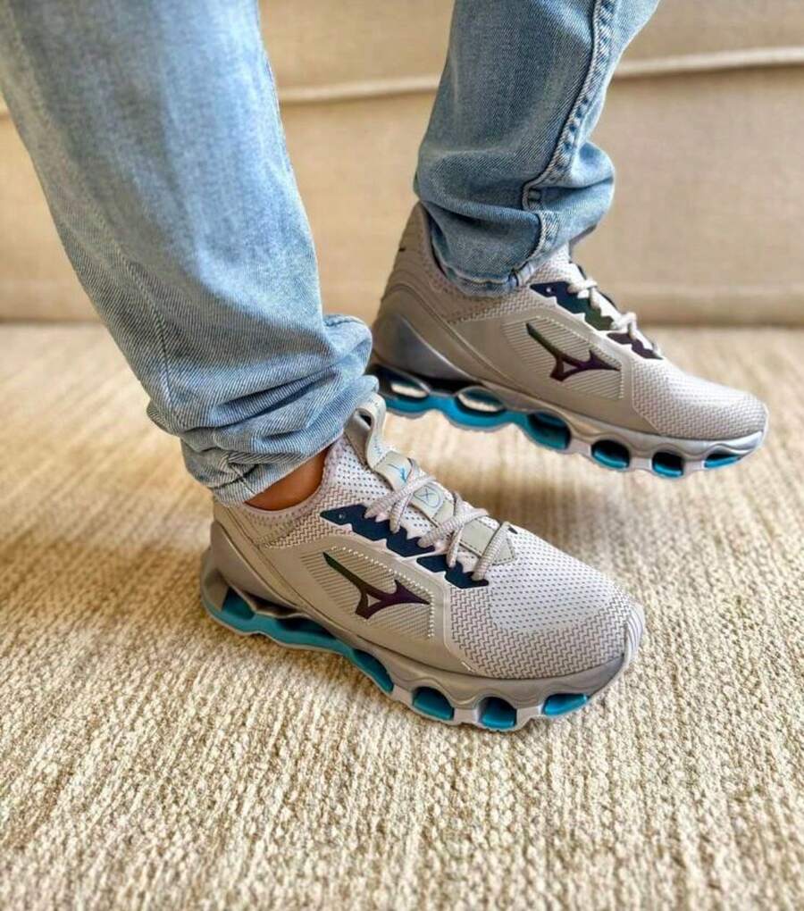 Men's Reflective Pro X Wave Chameleon Sneakers - Immediate Shipping - Various Colors - Chameleon Blue - View 1
