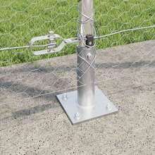 vidaXL 1,2 x 25 M Zaun mit Pfosten, silber, PVC-beschichteter Stahl - Argento - Visualizzare 4