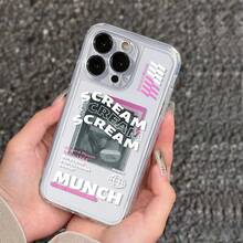 Funda de Teléfono Transparente de TPU con Patrón de Crema de Edvard Munch, Adecuada para  17 Air Pro Max,  16, 15, 14, 13, 12, 11, XS, XR, X, 7, 8, 12/13 Mini Plus Pro Max SE, Perfecta para Cumpleaños o, Accesorios Tecnológicos para Regalos, Funda de Teléfono Artística, Estilo Impresionista, Diseño de Edvard Munch, Material TPU Flexible, Escenarios de Uso, Entusiastas de Accesorios Tecnológicos - Colores mixtos - Ver 6