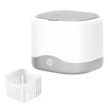 Limpiador ultrasónico  para dentaduras postizas, máquina limpiadora de retenedores de 200 ml con luz ultravioleta, máquina de limpieza de 30 W para retenedores, alineadores, aparatos ortopédicos, protectores bucales, cabezales de cepillos de dientes, cabezales de afeitadoras y joyas - Blanco - Ver 8