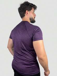 Men's Casual Dry Fit Gym Workout Fitness T-Shirt - Bụi tím - Xem 2