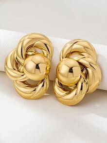 1pair Asymmetrical Geometric Earrings With European And American Style - Irregular Earrings - View 25