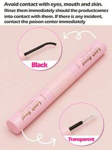 5对假睫毛及胶水套装，包含双头睫毛胶、黑色胶水、白色胶水、化妆工具、自然DIY可爱卡通假睫毛、美人鱼羽毛扇形假睫毛 - 黑色 - 查看 8