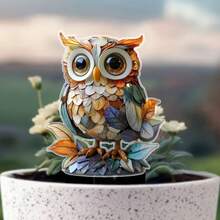 Bohemian Style Owl Garden Outdoor Yard Lawn Decor Home Scene - Multicolor - View 5