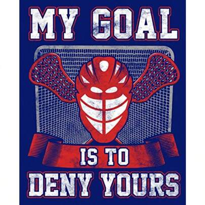 My Goal Is To Deny Yours: Lacrosse Goalie Notebook 7.5 X9.5 150 Wide Ruled Pages