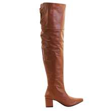 Women's Over-The-Knee Boots, Elegant Country Style - 駝色 - 查看 6