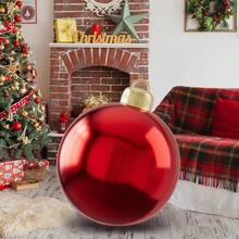 60cm/23.6in Inflatable Christmas Ball, PVC Inflatable Christmas Decoration Ball, Outdoor Inflatable Decor For Christmas, Suitable For Indoor, Yard, Porch, Lawn (Red) - Multicolor - View 7