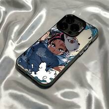 Este estuche de teléfono que presenta al demonio asesino de anime japonés compatible con modelos de 16, 15, 14, 13, 12, 11 Pro, X, XR, XS, 8 y 41 Plus, ofreciendo un acabado mate y protección caídas.17   17promax - Negro - Ver 3