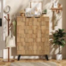 Modern Sideboard/Shoe Rack With 5 Compartments – Dimensions 80.5 X 35 X 109.5 Cm, Adjustable Shelves - Wood + Particle Board - View 11