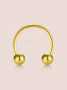 CIZME 1/3 piezas Anillos de septum con rosca interna, aro de nariz en forma de herradura de acero inoxidable 18G, anillo de septum de nariz con bola redonda, remache con perla en la parte superior, aro de nariz en forma de herradura de 8 mm en plata y oro, pendientes, anillos de ceja y labio, joyería hipoalergénica para perforación para mujeres y hombres