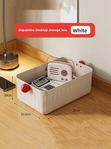 1pc Dopamine Desktop Storage Box, Bedroom Underwear And Socks Storage Wonder, Dormitory Bathroom Wall-Mounted Box, Available In Multiple Colors - Multicolor - View 12