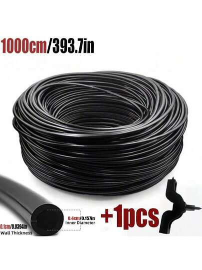 10m-30m Garden Watering 4/7mm Hose PVC Micro Irrigation Pipe 1/4'' Tubing Irrigation Drip System Sprinkler Tube For Greenhouse Bonsai,Suitable For Home, Yard, Lawn, Landscaping, Patio, Plants, Flowers, Garden Watering Pipe,Equipped With A Hole Opener