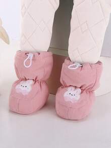 Infant Winter Warm Shoes, Soft Bottom Infant Shoes, Thermal Lined Anti-Cold Infant Shoes - Pink - View 9