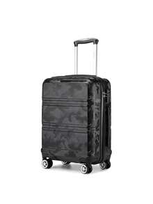 Trolley Koffer im Camouflage-Design – Robuste Hartschale mit 4 Spinner-Rollen, TSA-Zahlenschloss & Teleskopgriff – Wahlweise als 20" Kabinenkoffer, 24" oder 28" Aufgabegepäck sowie 3-teiliges Set erhältlich – Ideal für Reisen & Business - Camouflage schwarz - Übersicht 1