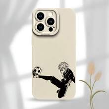 Funda de Teléfono con Patrón de Niño de Fútbol Impresión UV Funda de Teléfono Ojos de Ángel Carcasa Mate Protección Completa de 360 Grados para iPhone 11 12 13 14 15 16 Pro Max XR X/ XS 7 8 Plus SE Mini para Smartphone Mejor Regalo Regalo de Cumpleaños para Niño y Niña - Mezcla de colores - Ver 4