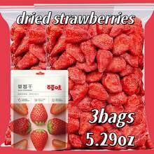 BE&CHEERY 3 Bags Of Dried Strawberries 5.29 Ounces, Fresh, Sweet And Delicious, Whole Preservative Free Snack, Gluten Free, Perfect For Halloween/Christmas Eve/Christmas And New Year Gifts, Strawberry And Dried Fruit Themed Healthy And Casual Snacks,1.76 Ounces Per Bag, Shipped From Local Warehouses. - 150g - View 1