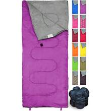 Sleeping BagsREVALCAMP Saco de Dormir para Uso en Interiores y Exteriores. Ideal para niños niñas Adolescentes y Adultos. Las Bolsas ultraligeras y compactas Son perfectas para Senderismo mochileros y CampingSleeping Bags - Violeta - Ver 2