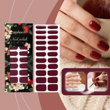 1pc Waterproof Nail Stickers 3D Stereoscopic Gloss Durable Waterproof Temperament Red Beautiful Nail Stickers - Multicolor - View 1