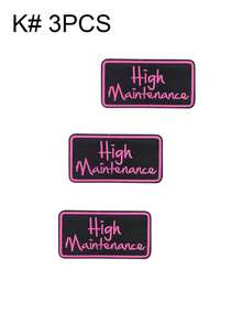 3/6/12 Stück rosa englische Buchstaben Serie gestickte Aufnäher, süßes Cartoon Mädchen Muster, Polyestermaterial, Abzeichen Aufkleber, zum Aufbügeln auf Kleidung, Nähzubehör, geeignet für Rucksäcke, Jeans, Jacken, T-Shirts, Hüte, Kleider usw.