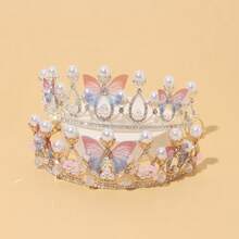 إكليل رأس عروس مصنوع يدويًا بتصميم الفراشة، مناسب للمناسبات اليومية والعطلات والحفلات الزفاف