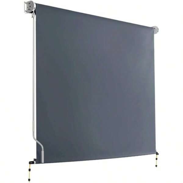 Outdoor Blinds, 1.8x 2.5m Roller Blind Window Retractable Awning Shade Sail Insulation Balcony Privacy Screen Sunscreen Indoor Bedroom Kitchen Garden Patio Car, With Bracket