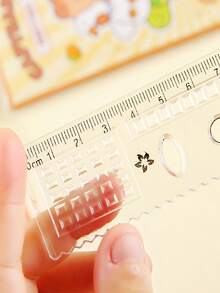 1, 2, 3, 4 Sets Of Cute Capybara Rulers, Student Set Square, Ruler And Protractor Four-Piece Rulers