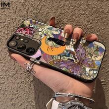 Diseño de patrón de mariposa, gato y luna, adecuado para Samsung Galaxy S20, S21, S22, S23, S24, S25, A24, A05, A05S, A02, A03, A04, A13, A31, A53, A34, A10, A33, funda especial para teléfono, anti-manchas, a la moda, moderno - Colores mixtos - Ver 4