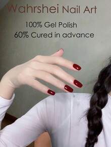 Adesivos de gel semi-curados para unhas (cor sólida) - Adequados para qualquer cabine de luz UV/LED, adesivos de gel com qualidade profissional, de longa duração e resistentes, fáceis de aplicar e remover, ideais para presentear e para unhas decoradas em festas de aniversário. - Multicolorido - Ver 4