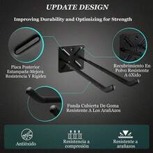 2 Piezas colgador para pared de cochera,ganchos para garaje de alta resistencia,ganchos de cochera de pared con tornillos,óxido,Antideslizantes y con Gran Capacidad de Carga,para artículos voluminosos - 2 - Ver 5
