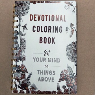 1 Pc Devotional Coloring Book-Set Your Mind On Things Above-Creative Outlet: With Beautifully Illustrated Coloring Pages, The Adult Coloring Book Offers A Creative Outlet For Self-Expression And Relaxation.,Mother's Day,Mom's Gift