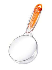 Cucharón de comida para mascotas multifuncional con diseño transparente, lo que le permite verificar la cantidad de comida y si se ha echado a perder. Cuenta con un diseño fácil de limpiar y enjuagar, y viene con una opción de colgar para un almacenamiento conveniente. El mango se puede convertir en un clip de sellado de uso regular.