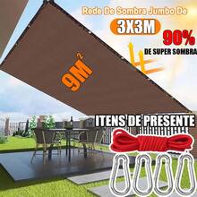 90% Shade Cloth For Garage And Pool, UV Protection And Quick Installation - Coffee Brown - View 13
