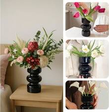 Floreros de Cristal Piezas,Florero de Cristal hidropónico Moderno,Decoración de Mesa de hogar de Flores,Adecuado para Dormitorio, Sala de Estar, Oficina - 1 - Ver 5