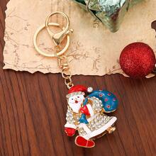 قلادة مفتاح من سبيكة الزنك الجديدة، تميمة معدنية بشكل شجرة عيد الميلاد والرجل الثلجي، هدية للنساء - مقاس واحد يناسب الجميع - مشاهدة 8