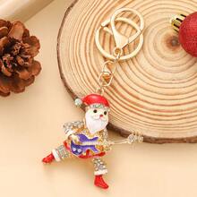 Christmas Series Accessories Keychain, Cute Rhinestone Studded Metal Snowman Keychain, Women's Bag Keyring, Small Gift Wholesale - One Size - View 13