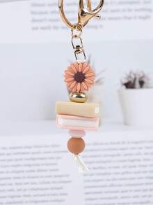 1 件雏菊、笑脸、苹果、杯子硅胶书珠钥匙扣背包挂饰、教师节和返校礼物汽车配件可爱哥特 Y2k - 彩色 - 查看 27